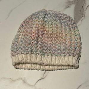 rainbow knitted beanie